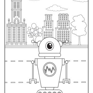 Printable robot coloring pages