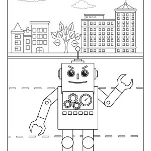 Robot coloring pages pdf