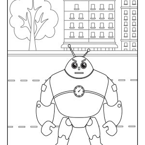 Robot coloring pages to print
