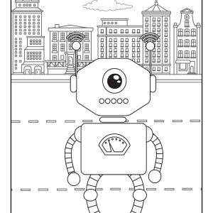 Robot colouring in sheets