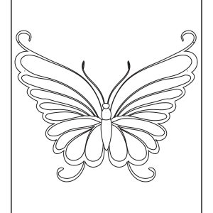 Simple butterfly coloring page