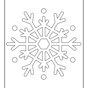 Simple snowflake coloring pages printable