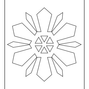 Snowflake colouring pages