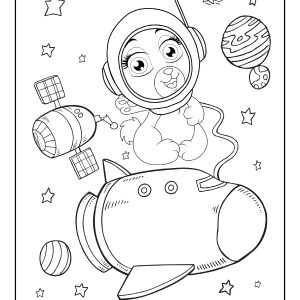 Space colouring pages free