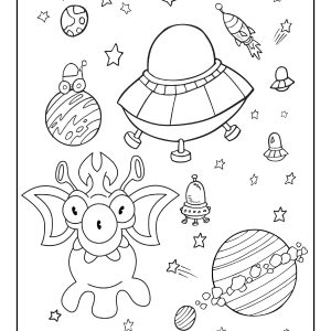 Space station coloring pages
