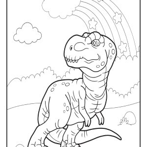 T rex colouring