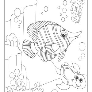 Underwater colouring pages