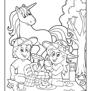 Unicorn pictures to colour