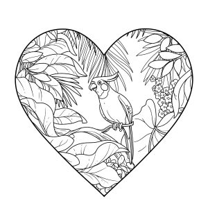 Valentines hearts coloring pages