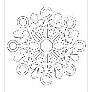 Winter snowflakes coloring pages